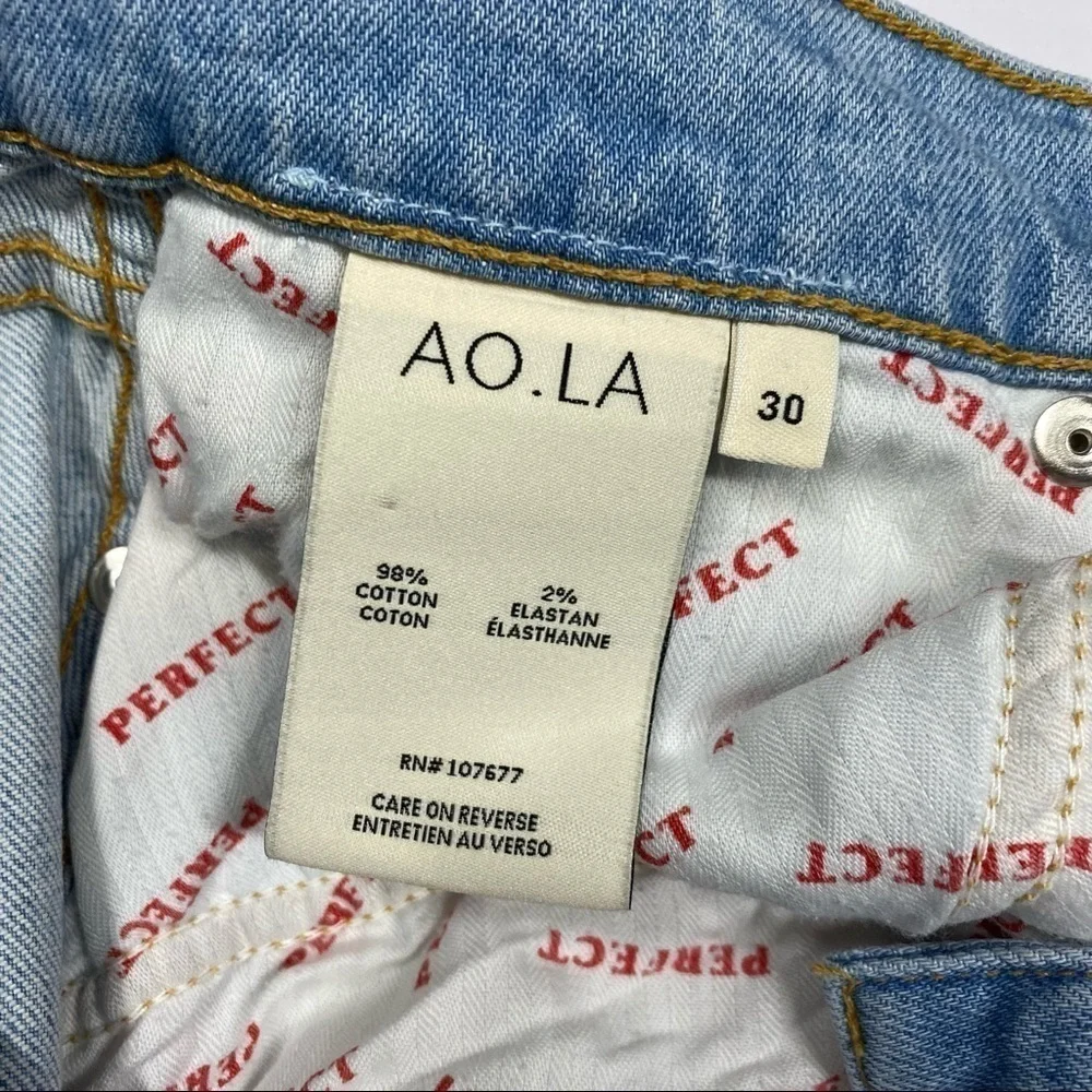 AO.LA Perfect Crop Flare with Side Slit in Space Oddity Wash Size 30